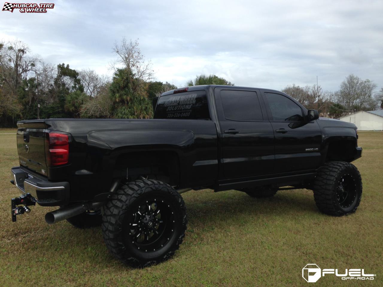 vehicle gallery/chevrolet silverado fuel krank d517 0X0  Matte Black & Milled wheels and rims